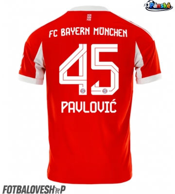 Bayern Munich Aleksandar Pavlovic #45 Domácí Dres 2025-26 Krátký Rukáv